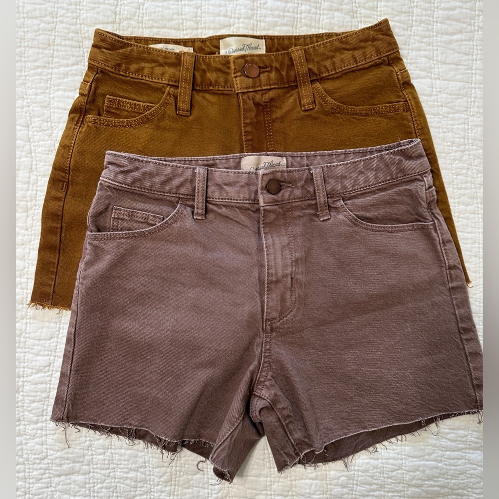 NWOT plum & rust Universal Thread denim shorts